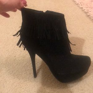 Fringe ankle boot